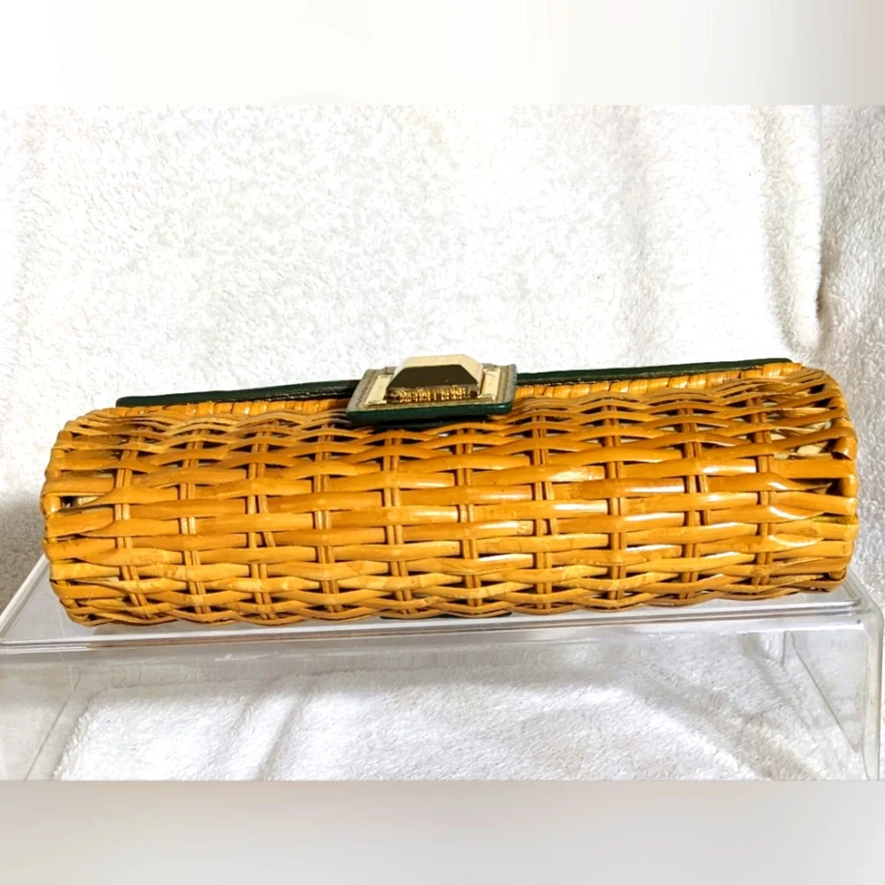 Women's MICHAEL Michael‎ Kors unique wicker and gold leather clutch